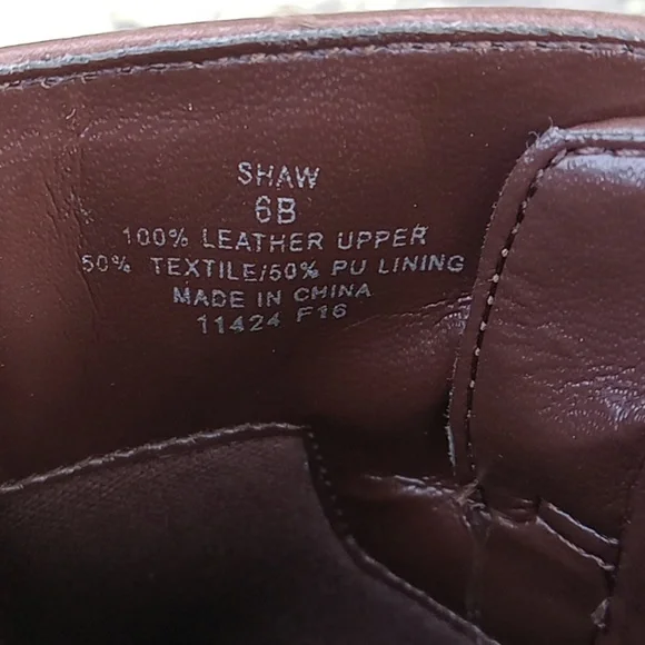 Lauren Ralph Lauren Brown Genuine Leather Shaw Studded Strap Zip Ankle Boots 6 - Picture 7 of 9